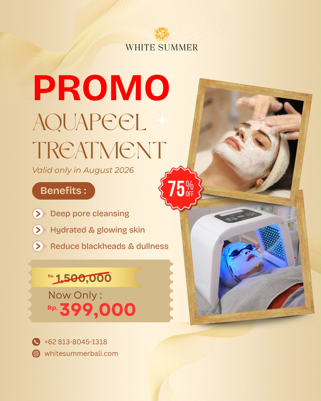 promo aquapeel in bali